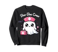 Cute Ghost Nurse Kawaii Boo-Boo Crew Pediatric Halloween Sweatshirt