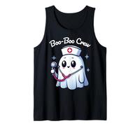Cute Ghost Nurse Kawaii Boo-Boo Crew Pediatric Halloween Tank Top