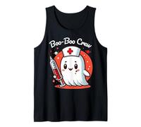 Cute Ghost Nurse Kawaii Boo-Boo Crew Pediatric Halloween Tank Top