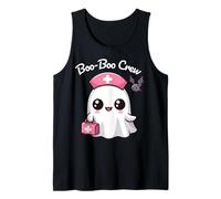 Cute Ghost Nurse Kawaii Boo-Boo Crew Pediatric Halloween Tank Top