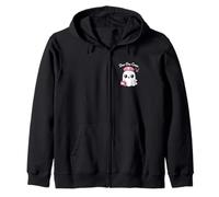 Cute Ghost Nurse Kawaii Boo-Boo Crew Pediatric Halloween Zip Hoodie