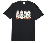 Cute Ghost Nurse Team Halloween Costume Stethoscope Comfort Colors Adult Heavyweight T-Shirt