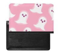 Cute Ghost Pattern Passport Cover Case Wallet for Men Women with Card Holder Travel Essentials