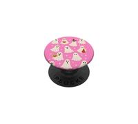 Cute Ghost Pink Halloween Pumpkin Witch Pattern Aesthetic PopSockets Adhesive PopGrip