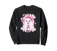 Cute Ghost Pink Ribbon Breast Cancer Awareness Halloween Sweatshirt
