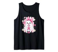 Cute Ghost Pink Ribbon Breast Cancer Awareness Halloween Tank Top