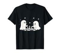Cute Ghost Playing Chess Funny Halloween T-Shirt