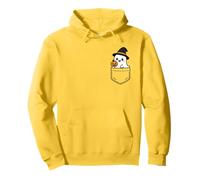Cute Ghost Pocket Pal Funny Halloween Ghost Spooky Vibes Pullover Hoodie