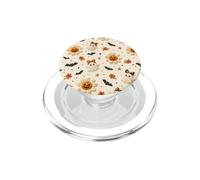 Cute Ghost Pumpkin Daisy Flower Bat Halloween Cozy Pattern PopSockets PopGrip for MagSafe