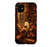 Cute Ghost Pumpkin Fall Autumn Sunflower Bookish Library Case for iPhone 11