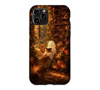 Cute Ghost Pumpkin Fall Autumn Sunflower Bookish Library Case for iPhone 11 Pro