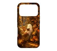 Cute Ghost Pumpkin Fall Autumn Sunflower Bookish Library Case for iPhone 17 Pro