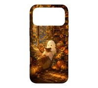 Cute Ghost Pumpkin Fall Autumn Sunflower Bookish Library Case for iPhone 17 Pro Max