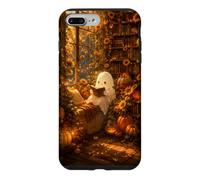 Cute Ghost Pumpkin Fall Autumn Sunflower Bookish Library Case for iPhone 7 Plus/8 Plus