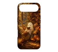 Cute Ghost Pumpkin Fall Autumn Sunflower Bookish Library Case for iPhone Air