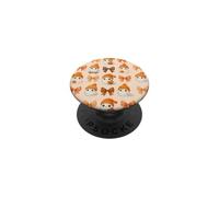 Cute Ghost Pumpkin Orange Bow Coquette Halloween Pattern PopSockets Adhesive PopGrip