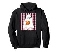 Cute Ghost Pumpkin Spice Coffee Bunny Slippers Halloween Pullover Hoodie