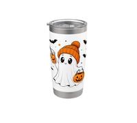 Cute Ghost Pumpkin Spice Halloween Spooky Stainless Steel Insulated Tumbler