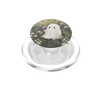 Cute Ghost Purple Flower Butterfly Lavender Cottagecore PopSockets PopGrip for MagSafe