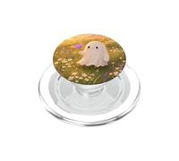 Cute Ghost Purple Flower Daisy Meadow Sunset Cottagecore PopSockets PopGrip for MagSafe