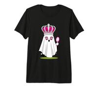 Cute Ghost Queen Pink Crown Mirror Star Eyed Premium T-Shirt