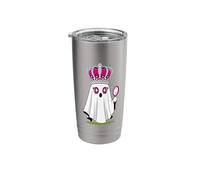Cute Ghost Queen Pink Crown Mirror Star Eyed Stainless Steel Insulated Tumbler