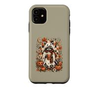 Cute Ghost Raccoon Pumpkin Latte Halloween Coffee Design Case for iPhone 11