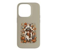 Cute Ghost Raccoon Pumpkin Latte Halloween Coffee Design Case for iPhone 14 Pro