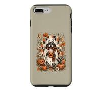 Cute Ghost Raccoon Pumpkin Latte Halloween Coffee Design Case for iPhone 7 Plus/8 Plus