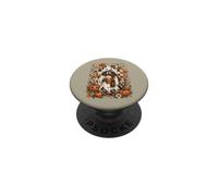 Cute Ghost Raccoon Pumpkin Latte Halloween Coffee Design PopSockets Adhesive PopGrip