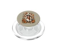 Cute Ghost Raccoon Pumpkin Latte Halloween Coffee Design PopSockets PopGrip for MagSafe