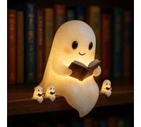 Cute Ghost Reading Book Ghost Lamp, Halloween Bedroom Ghosts Decor, Halloween Ghost 3D LED Night Light, Soft Lighting Protects Your Eyes for Bedroom, Study Room, and Readers (1PC)
