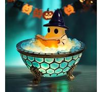 Cute Ghost Reading Book Lamp,2025 New Cute Halloween Ghost Night Light,Light up Ghosts Halloween Decorations for Indoor Home Table Centerpiece Bedroom Shelf Readers