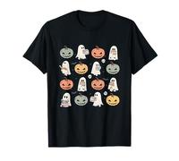 Cute Ghost Reading Books Halloween Funny Book Lover Reader T-Shirt