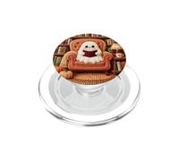 Cute Ghost Reading Bookshelf Pumpkin Fall Bookish Halloween PopSockets PopGrip for MagSafe