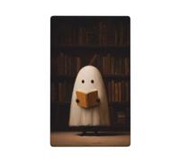 Cute Ghost Reading in an Old Library Single Toggle Blank Wall Plate Light Switch Cover Decorative 1 Gang for Kitchen Room Bathroom Size 11.4x7cm