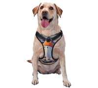 Cute Ghost Riding A Skateboard No Pull Dog Harness Adjustable Reflective Oxford Easy Control Medium Large Dog Harness