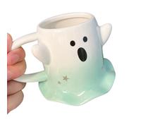 Cute Ghost Shaped Ceramic Coffee Cup Non-skid Bottom Mug Creative Chopsticks Rest Perfect Couple Gift Non-slip Bottom Mug For Halloween