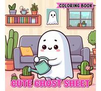 Cute Ghost Sheet: Easy Coloring Book for Adults and Kids Featuring Adorable Ghosts, Playful Designs, and Spooky Fun Illustrations, Bold and Simple Drawings for Relaxation and Creative Expression