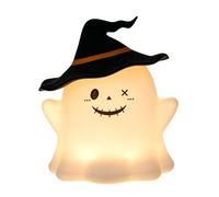 Cute Ghost Silicone Night Light Pat Lamp Halloween Bedroom Decor(A)