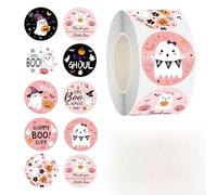 Cute Ghost Stickers - 500 Pieces Adhesive Halloween Labels, Spooky Cartoon Sticker Roll for Kids Crafts and Scrapbooking | Fun Decorative Stickers for Window Wall Door and Mirror | Perfect for Water B