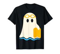 Cute Ghost Swimmer Funny Spooky Halloween Pool Float Women T-Shirt