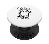 Cute Ghost Trick Or Treat Halloween Spooky Season Excuse Boo PopSockets Swappable PopGrip