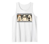 Cute Ghost Trio Bubble Tea Cat Kawaii Halloween Spooky Tank Top
