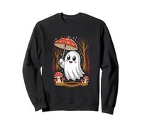 Cute Ghost Under Mushroom Umbrella Art Sweatshirt