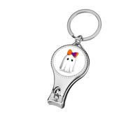 Cute Ghost Wearing Orange Purple Bow Nail Clippers Toenail Clipper Cutters Professional Nail Trimmer Nail Cuticle Cutter for Women Men