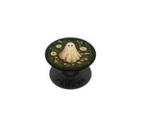 Cute Ghost Wildflower Daisy Mushroom Cottagecore Fall Art PopSockets Adhesive PopGrip