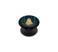 Cute Ghost Wildflower Firefly Teal Night Cottagecore Fall PopSockets Adhesive PopGrip