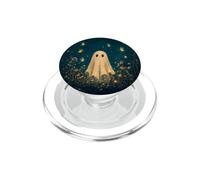 Cute Ghost Wildflower Firefly Teal Night Cottagecore Fall PopSockets PopGrip for MagSafe