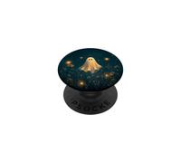 Cute Ghost Wildflower Floral Teal Halloween Firefly Fall Art PopSockets Adhesive PopGrip
